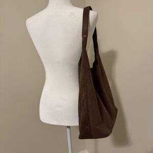 Brown Suede Hobo Bag